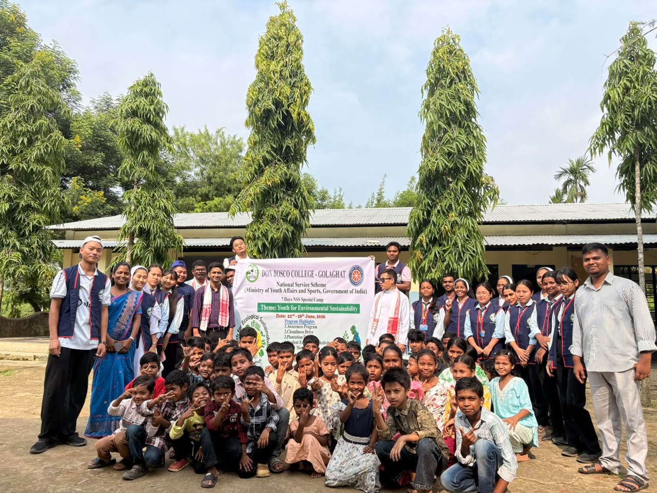 Don Bosco College Conducts Weeklong NSS Special Camp in Golaghat District, Fostering Community Service and Environmental Action